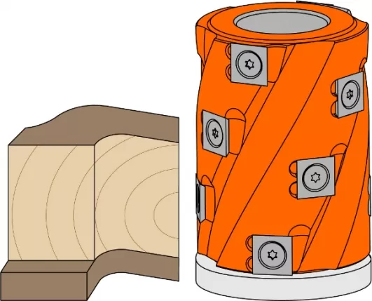 Testa Portacoltelli Elicoidale Per Incastri E Levigatura 140 Mm Cmt 694.019.30